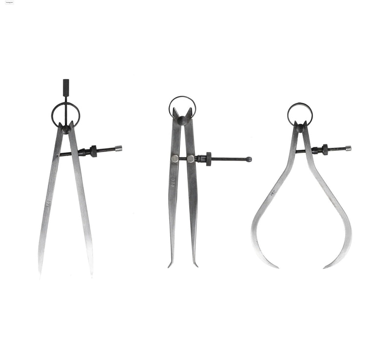 [Australia - AusPower] - PEC Tools Spring Divider Caliper, Solid Nut, Drafting Ruler Tool, Suitable for Woodworking, Metalworking, and Geometric Drawing (12 inches) 