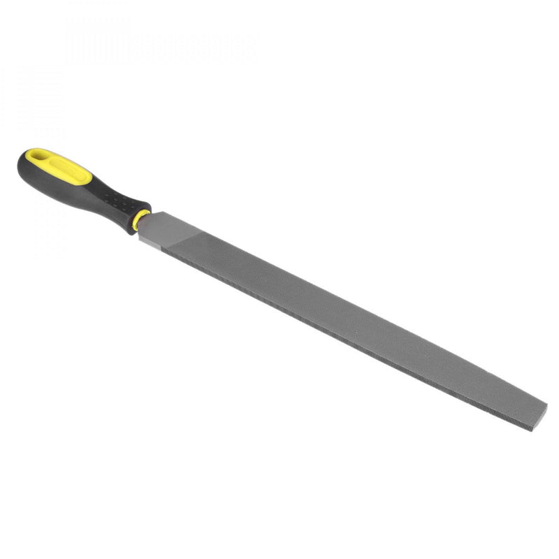 [Australia - AusPower] - uxcell Second Cut Grade High Carbon Hardened Steel Flat Mill File W Rubber Hand Grip Handle, 12-Inch 