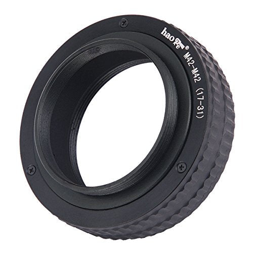 Haoge Macro Focus Adapter with Built-in Helicoid for M42 Lenses to M42 Cameras (17mm-31mm) by Haoge