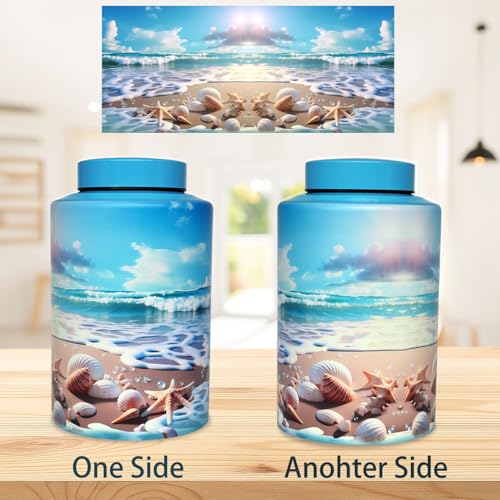 Large Cremation Urns for Adult Human Ashes, Ocean Heaven Pattern Large 220 lbs