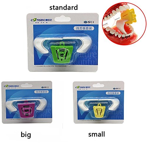 Angzhili 3 Size Dental Mouth Prop & 6 Pcs Tongue Guard Kit, Intraoral Support Dental Bite Block,Occlusal Pad