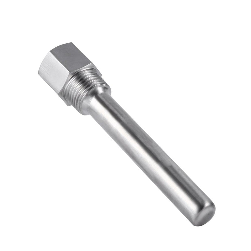 [Australia - AusPower] - Hapivida Temperature Sensor, Stainless Steel Thermowell with NPT Threads for Brewing and Cooking, 1/2 NPT Thermometer for Accurate Temperature Monitoring in Various Applications 