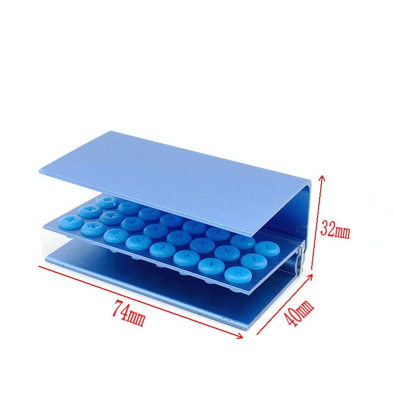 [Australia - AusPower] - 3Pcs 24 Holes Dental Burs Holder Block Case for CA/RA?FG Dental Autoclavable Burs Holder with Silicon Cover 