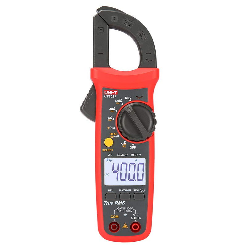 [Australia - AusPower] - UNI-T UT202+ Portable Multimeter Automatic Range True RMS Clamp Meter with LCD Display 