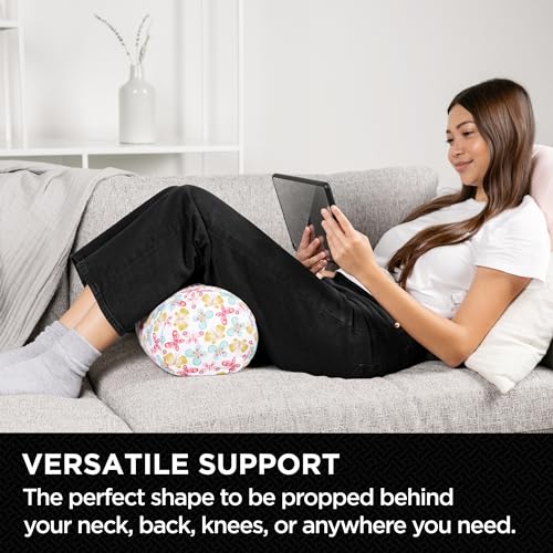 Brookstone Squishy FOM Cushion Pillow, Small 12 x 7 in, Butterflies