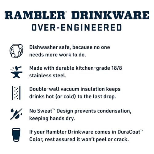 YETI Rambler 14 oz Ceramic Lined Stackable Mug, Navy