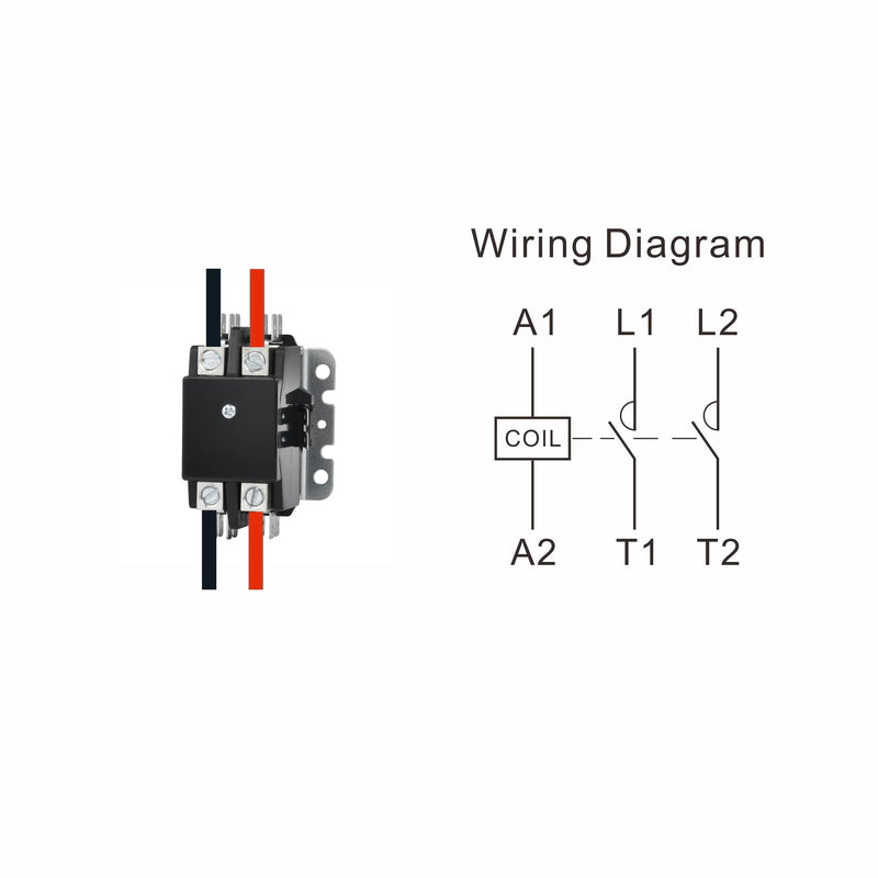[Australia - AusPower] - SunLee UL 2 Pole FLA 40 Amp Coil 24 VAC 50 RES Contactor 45GG20AJ Replacement for Air Conditioner Condenser Compressor Heat Pump Refrigeration Contactor 2P 40A 24VAC 