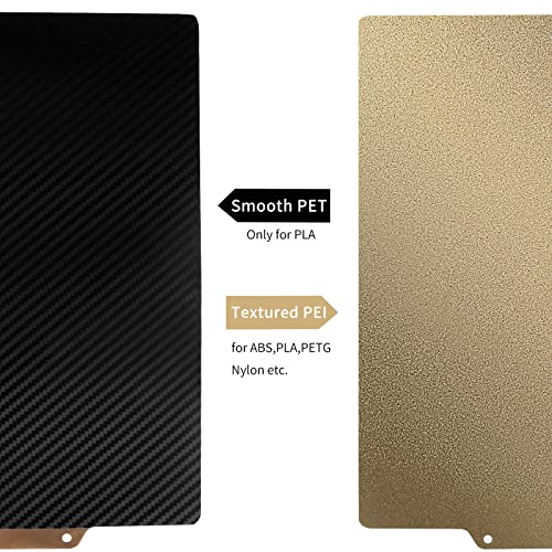 IdeaFormer PEI Sheet Carbon Fiber PET+Coating PEI Plate 235x235mm, Double-Side Printing Build Plate, Spring Steel Plate for creality Ender 3/3 V2/3 Pro/3 Neo/Ender 3 V2 Neo/ 3 S1/3 S1 Pro/Neptune 3 235x235 1Pcs Double Sided PET+PEI