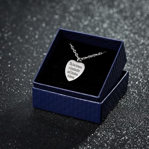 Gredstar Urn Necklace for Ashes,Grandmother and Grandchild Memorial Pendant silver