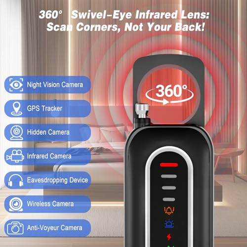 Bedbug Detector RF Wireless, Camera Detector, Hidden Camera Detector with 6 Levels Sensitivity Insect Detector for Hotel