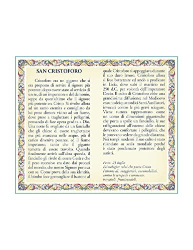 BONELLA BROTHERS Bonella Brothers | Saint Christopher Medal and Card with Prayer | Made in Italy