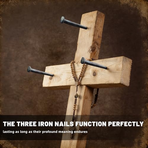 3 Pcs Iron Nails, Hand Forged Rustic Crucifixion Cross Nails