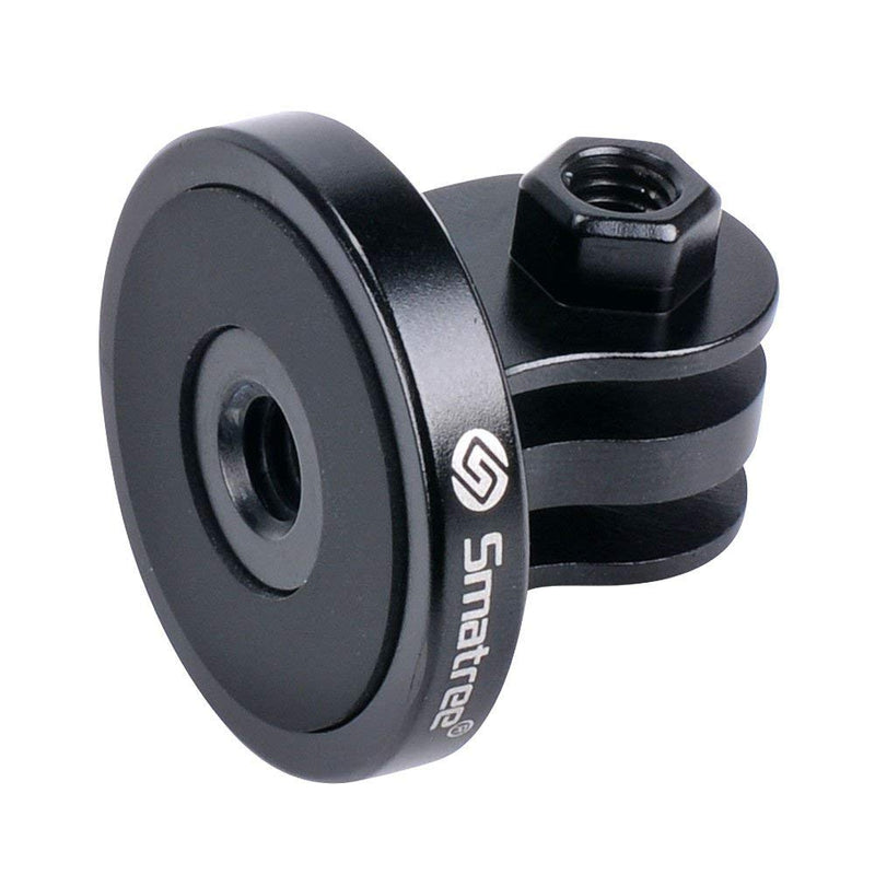 [Australia - AusPower] - Smatree Aluminum Tripod Mount Adapter Compatible for Gopro Hero 12, 11, 10, 9, 8, 7, 6, 5, 4, 3+, 3, 2, 1 HD, GOPRO Hero 2018, DJI OSMO Action 4 Camera Black 
