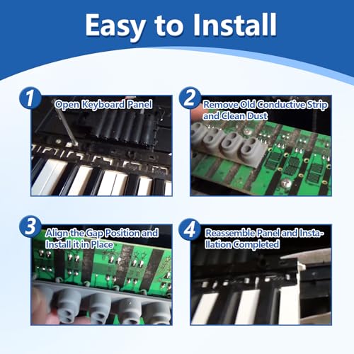 8PCS Key Contact Rubber Conductive Silicon Strip