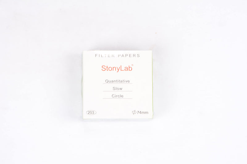 [Australia - AusPower] - stonylab Quantitative Filter Paper, 100 Pack Slow Flow Rate Cellulose Filter Paper Circles with 10 Micron Particle Retention, 74 mm Diameter 