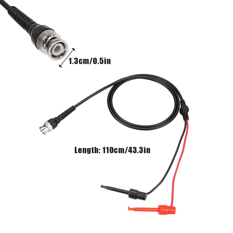 [Australia - AusPower] - Joyzan BNC to Test Hook Clips, Mini Dual Probe Coaxial Cable Leads Set P1020 Testing Plunger Probes Ended IC Male Plug Oscilloscope Minigrabber Accessories 50Ω Coax Machine Signal Generator Multimeter 