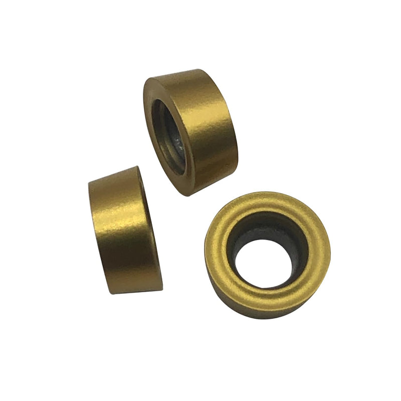 [Australia - AusPower] - 3/8” 1/2" SRACR SRACL SRDCN1010/1212 H06 Lathe Turning Holders Lathe Turning & Profiling Tool Holder with RCMT0602 Round Carbide Milling Inserts (10pcs RCMT0602MO(gold)) 10pcs RCMT0602MO(gold) 
