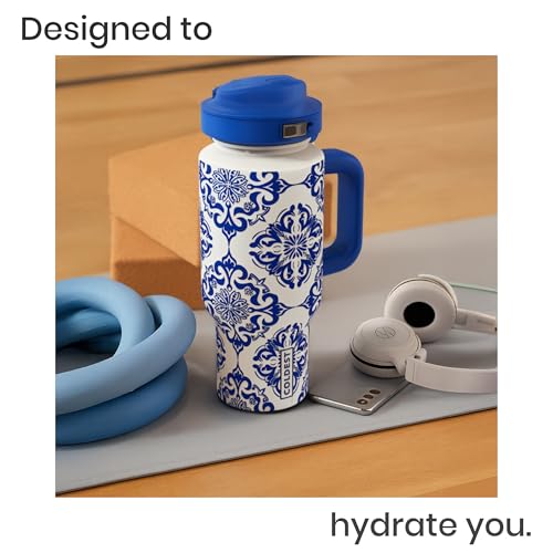 Coldest Tumbler with Handle & Coffee Lid - 100% Spill Proof Tumbler (3 Lids) - Stainless Steel Insulated Leakproof Tumblers for Women & Men - Cup Holder Friendly - 24 oz (Baby Fireflies) Baby Fireflies