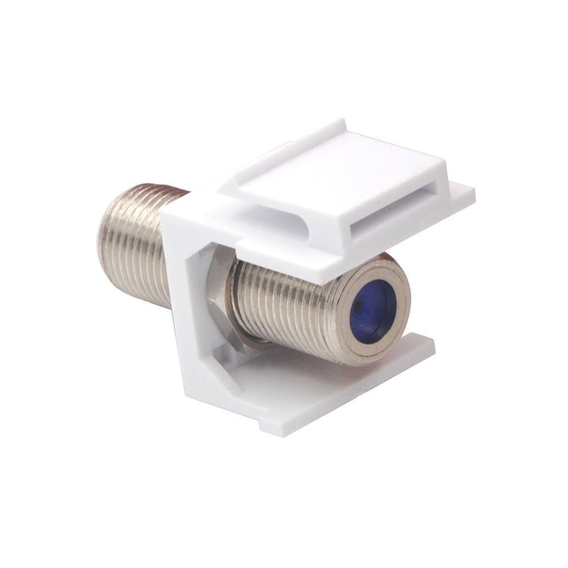 [Australia - AusPower] - VCE Coax Keystone Jack Insert 10-Pack, 3GHz Coaxial Cable Connector, F-Type RG6 Cable Extender Female to Female for Wall Plate and Patch Panel, Nickel-Plated 