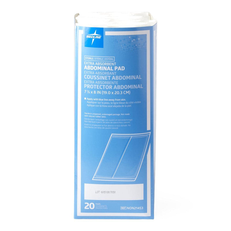 [Australia - AusPower] - Medline Sterile Abdominal Pad, 8 in x 7.5 in (Pack of 20) 