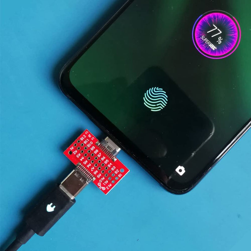 [Australia - AusPower] - USB 3.1 Type-C Male to Female Test Board Circuirt Board 24Pin for Date Line Wire Cable Transfer Extension 