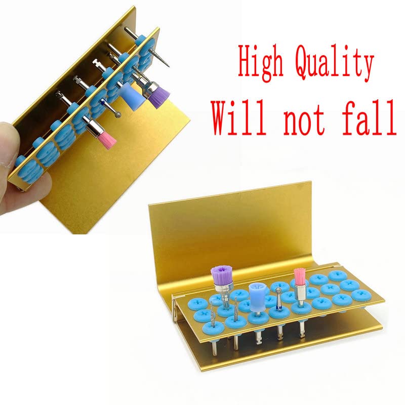 [Australia - AusPower] - 3Pcs 24 Holes Dental Burs Holder Block Case for CA/RA?FG Dental Autoclavable Burs Holder with Silicon Cover 