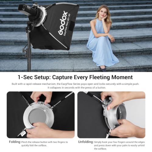 Godox EazyFlow Rect 40x40/15.7x15.7 Foldable Softbox EazyFlow Rect 40x40cm 15.7x15.7