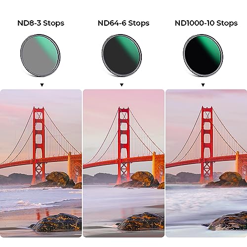 K&F CONCEPT 67mm ND8 ND64 ND1000 ND Lens Filters Kit