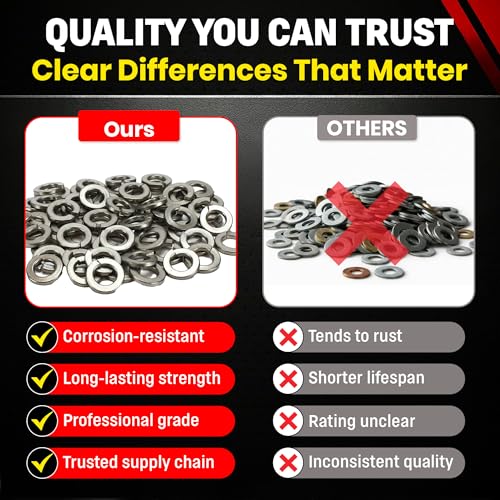Chenango Supply 7/16-14 stainless steel spring lock washers, 304 stainless, 50 pieces
