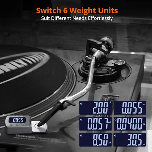 Proster gray turntable stylus scale, 5g/0.01g non-magnetic force gaugeycled