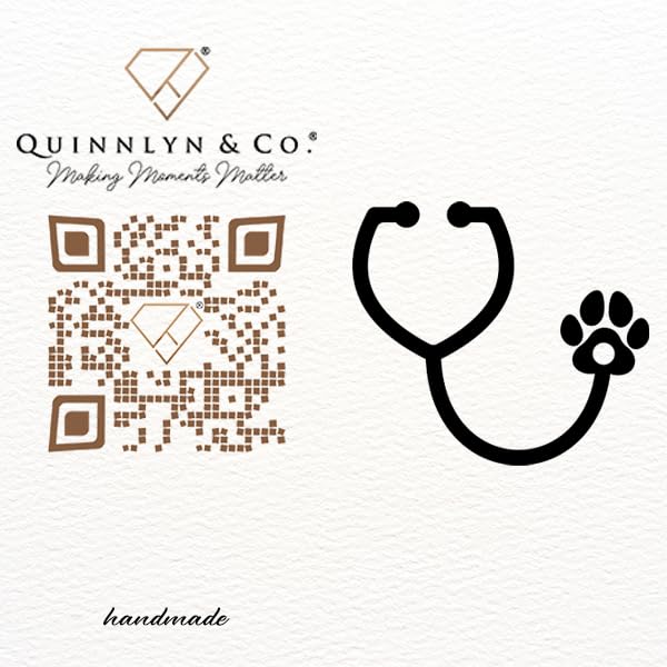 [Australia - AusPower] - QUINNLYN & CO. Love Paw Stethoscope Charm - Express Your Passion for Animals with this Adorable Accessory, RN Nurse Charms 