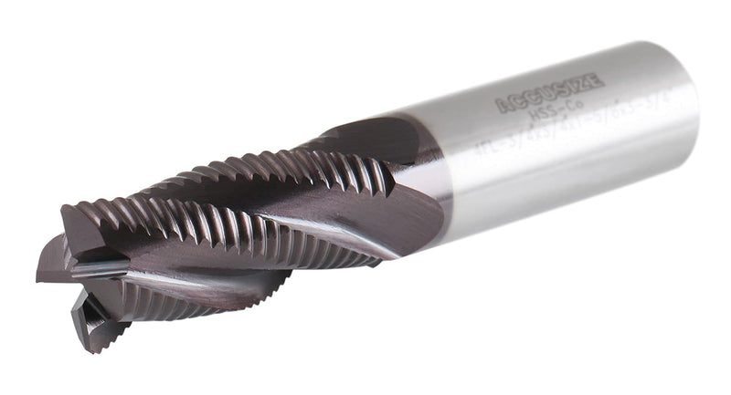[Australia - AusPower] - Accusize Industrial Tools Standard Tooth M42 8% Cobalt Tialn Roughing End Mill, 3/4'' by 3/4'' by 1-5/8'' Flt Length, 1102-0034 3/4" Dia, 3/4" Shk Dia, 1-5/8" Flt Length 