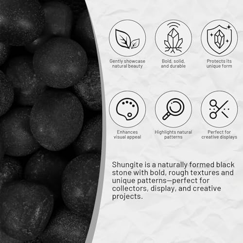 1.1lb Bulk Tumbled Shungite Stones Polished Natural Shungite Crystal