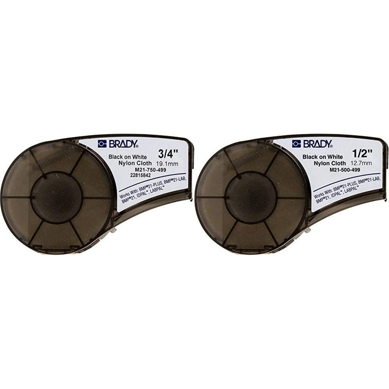 Brady Authentic Multi-Purpose Nylon Labels for Wire Marking and Lab Identification, 0.75" and 0.5" Widths