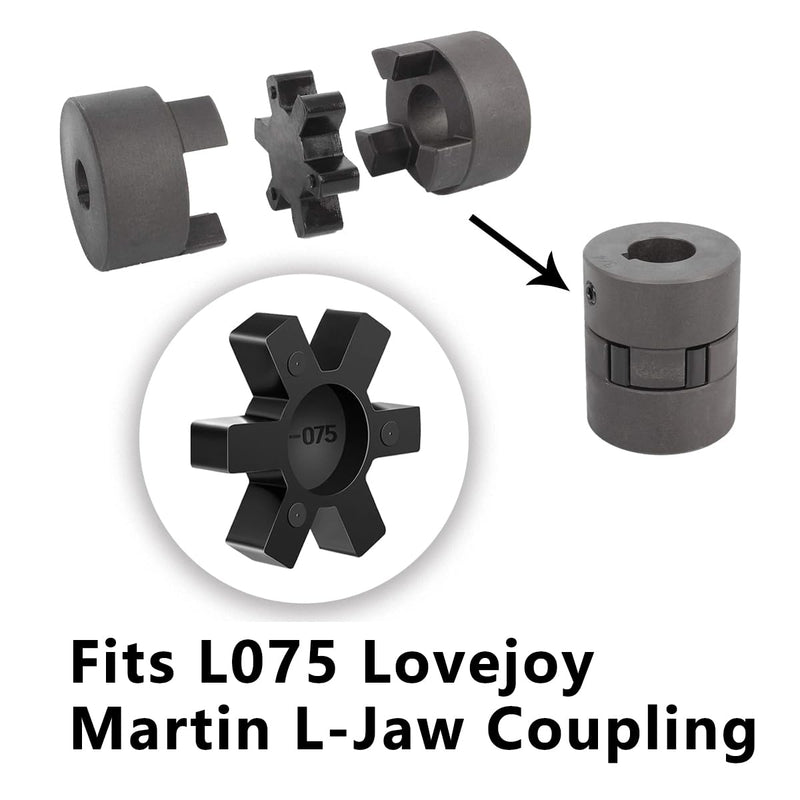 [Australia - AusPower] - Flexible NBR Rubber Spider Insert Solid Spider Center Insert, Rubber Spider Insert Spider Center Insert for L Jaw Coupling L-Jaw Coupler (5Pcs L075) 5Pcs L075 