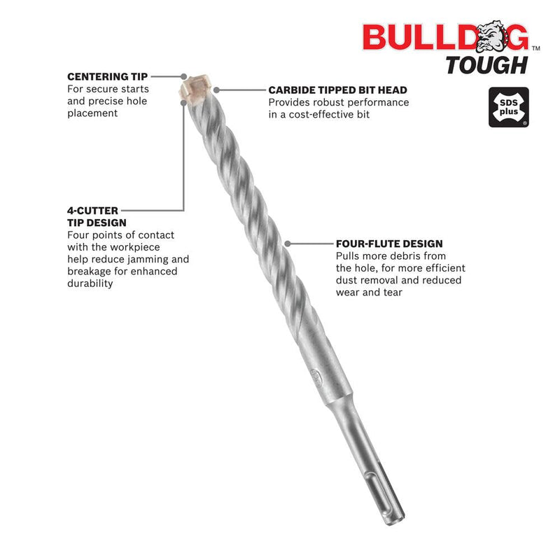 [Australia - AusPower] - Bosch HC4C2083 - 1/2 In. x 6 In. x 8 In. SDS-plus® Bulldog™ Tough Rotary Hammer Bit 1/2" Diameter 8" Length 1-Piece 