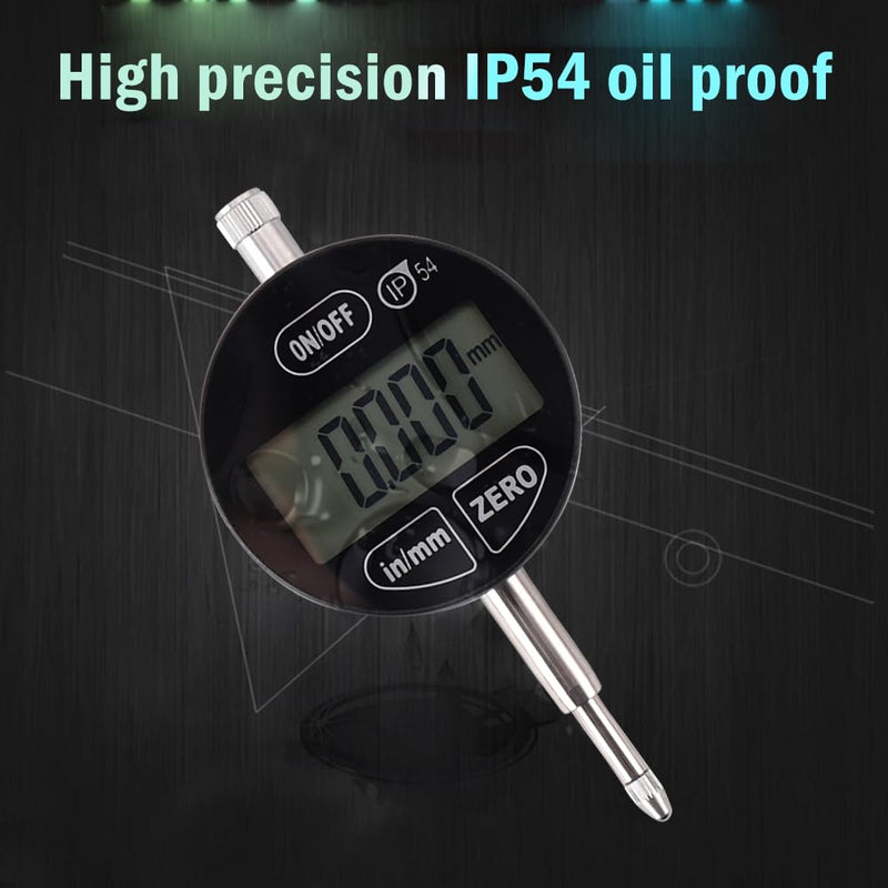 [Australia - AusPower] - Digital Dial Indicator Digimatic Indicator 0.001mm/0.00005inch 0-12.7mm Test Range, IP54 Waterproof and Dust Proof 