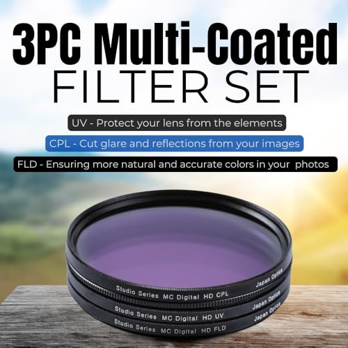 58mm Professional Accessory Kit for Canon Nikon Panasonic Sony Pentax Olympus Camera Camcorder & Lens