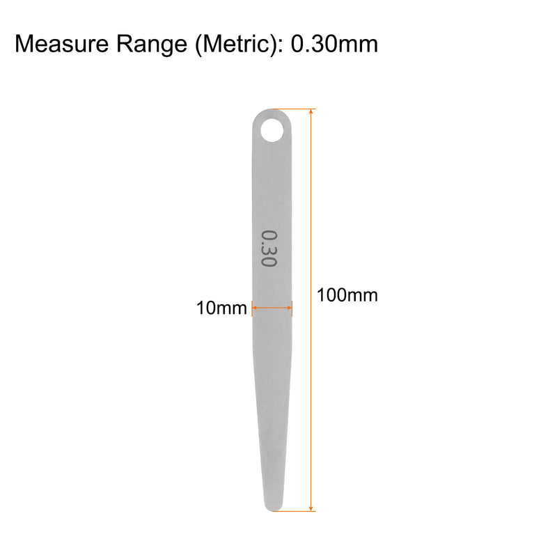 [Australia - AusPower] - QUARKZMAN Feeler Gauge 0.3 mm Thickness Gauge 65MN Steel Metric Gap Measuring Tool Single Blade Pack of 5 
