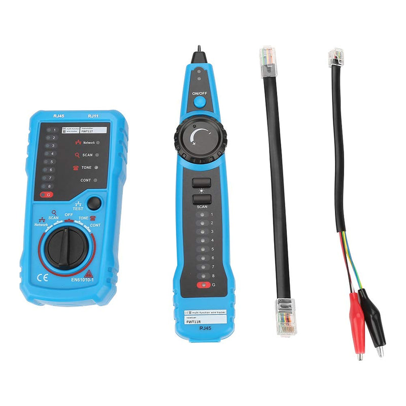 [Australia - AusPower] - Handheld RJ11 RJ45 Telephone Multifunction Wire Tracker Toner Ethernet LAN Network Cable Detector for Network Cable Collation Telephone Line Tester Continuity Checking(No Batteries Included) 