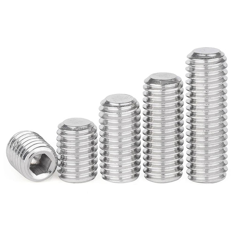 [Australia - AusPower] - Junter 50pcs M3 x 6mm A2 Stainless Steel Flat Point Grub Hex Socket Set Screws Metric DIN913 