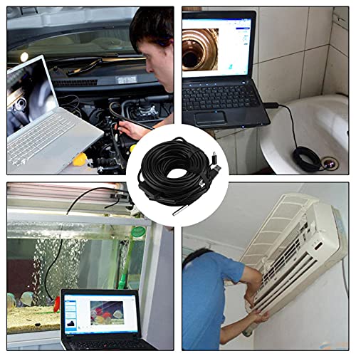 USB 2.0 Endoscope, Akozon 3-in-1 Endoscope Inspection Camera 5.5 mm - 20 m Snake USB 720p Megapixel HD IP67 Waterproof Snake Camera 6 Adjustable LED Light for Smart Android Tab