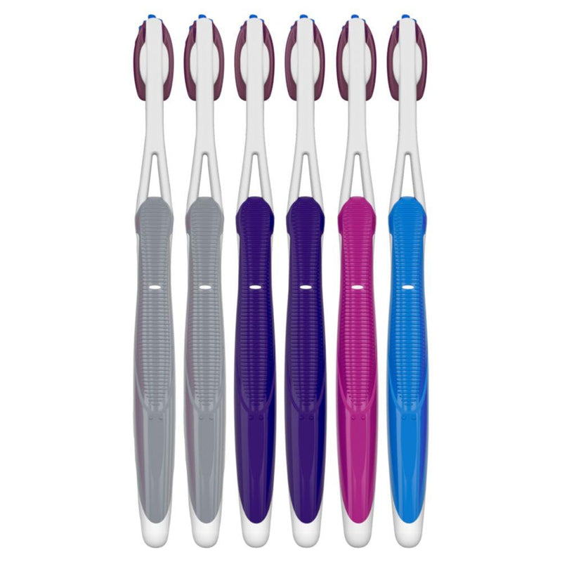 Oral-B 3D White Deep Stain Remover toothbrushes,Toothbrush Soft,Removes 90% of Surface Stains,whitens Teeth,deep Reach,removes Plaque and Stains Tooth Brush,6 Count (Pack of 2) Multicolor 6 Count (Pack of 2)