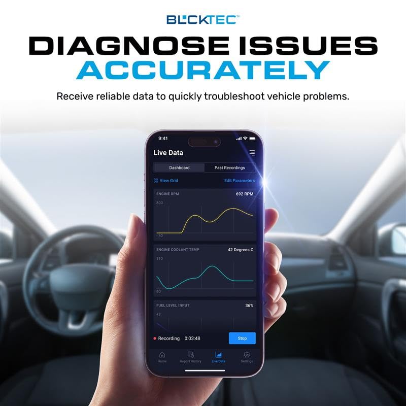 [Australia - AusPower] - BLCKTEC 410 Bluetooth OBD2 Scanner for iPhone & Android, No Subscription Fee, OBDII Car Code Reader, Diagnose Check Engine Light, Supports OBD2 Compliant Vehicles 1996 and Newer 