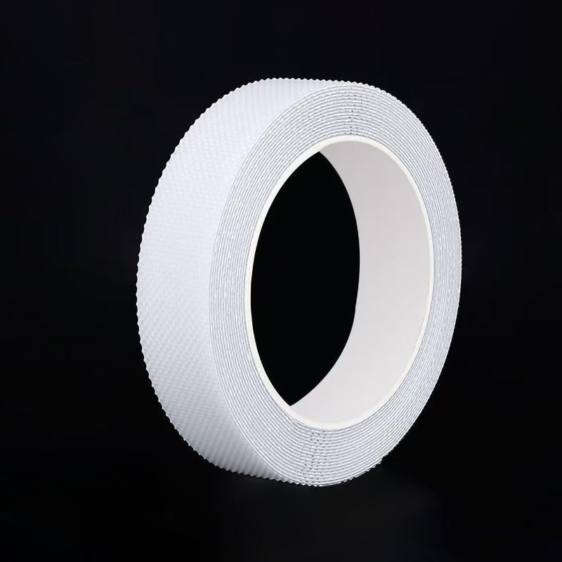 Transparent Rubber Grip Tape, Anti-Slip Waterproof Tape for Indoor & Outdoor, Non-Abrasive Cushion Pad for Handles, Stairs & Daily Use (Clear, 1" x18Ft) 1" x 18Ft Clear