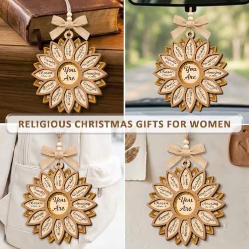 Sunflower Christmas Ornaments, Christian Religious Gifts for Women, Friends
