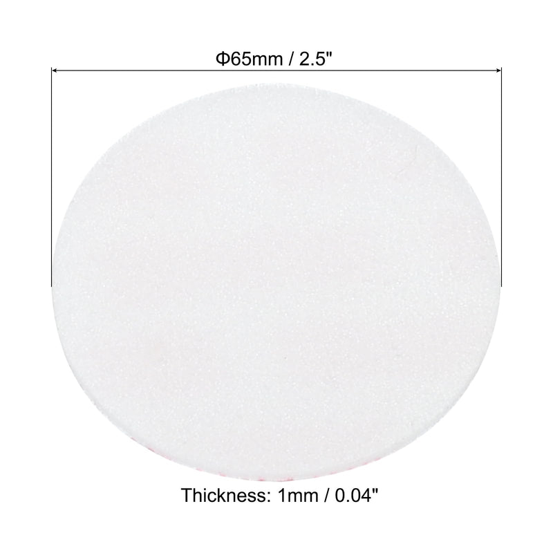 [Australia - AusPower] - PATIKIL 65mm/2.5inch Foam Lid Liner, 100Pcs PS Foam Resistant Tamper Pressure Sensitive Seal for Bottle Cap Liners Seals, White Red 