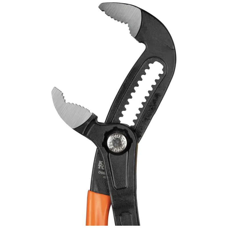 [Australia - AusPower] - Klein Tools D50510B Pump Pliers, Klaw Quick-Adjust, Curved Jaw, Hardened Teeth for Maximum Torque, 10-Inch 