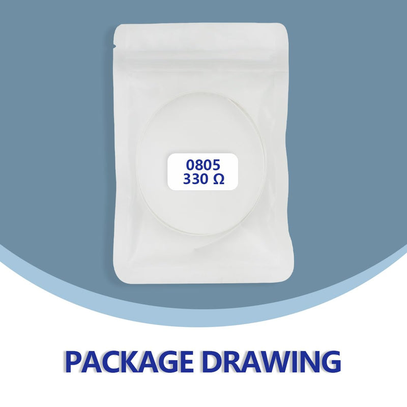 150pcs High Quality SMD Resistor Kit 0805 1/8W 330Ω ±1% 330Ω 0805.