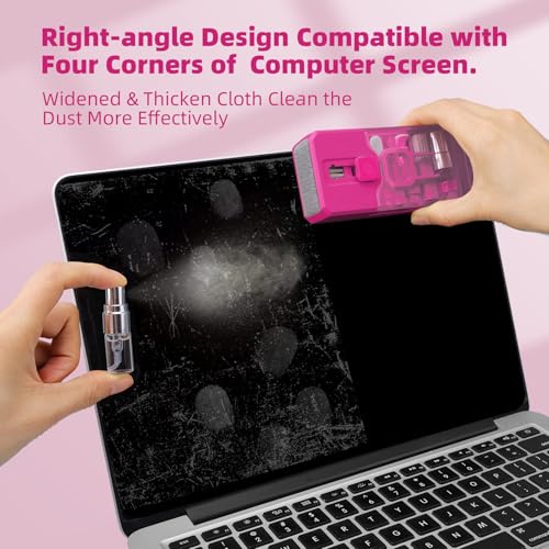 Keyboard Cleaner & Laptop Cleaning Kit, All-in-1 for Computer PC, HotPink